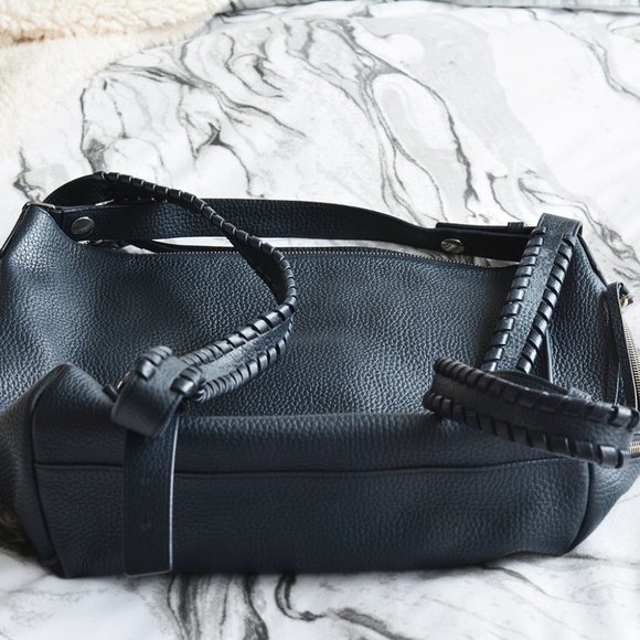 All Saints Kita Small Leather Backpack in Marine Blue - Picture 2 of 12